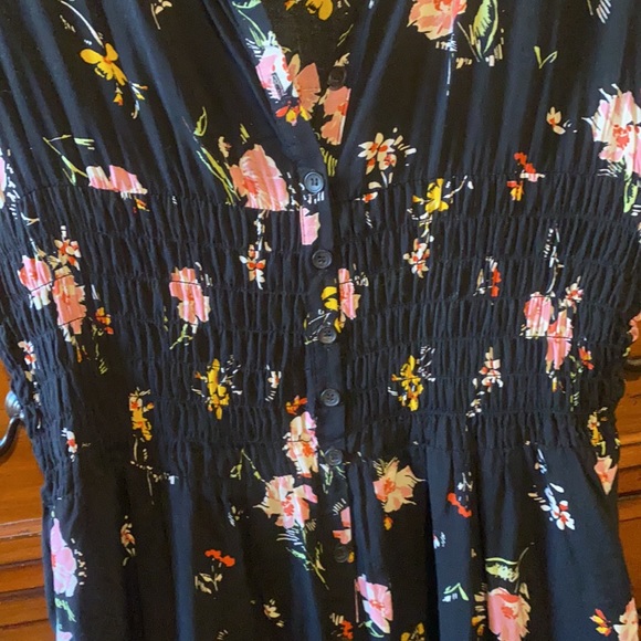 Free People black and pink floral dress - Picture 2 of 12